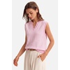 image:imageArachampCloz Womens 100 Cotton Regular Fit Polo V Neck Striped Sweater Vest Casual Tops 2026Light Pink