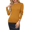 image:imageArachampCloz Womens Wool Blend Classic Crew Neck Casual Fall SweatersPumpkin Yellow