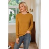 image:imageArachampCloz Womens Wool Blend Classic Crew Neck Casual Fall SweatersPumpkin Yellow