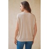 image:imageArachampCloz Womens Wool Blend Short Sleeve Oversized Sweater Work Casual Cap Sleeve Tops Summer 2026Apricot