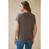 image:imageArachampCloz Womens Wool Blend Short Sleeve Oversized Sweater Work Casual Cap Sleeve Tops Summer 2026Coffee