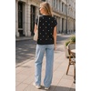 image:imageArachampCloz Womens Wool Blend Short Sleeve Oversized Sweater Work Casual Cap Sleeve Tops Summer 2026Polka Dotblack