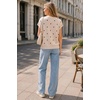 image:imageArachampCloz Womens Wool Blend Short Sleeve Oversized Sweater Work Casual Cap Sleeve Tops Summer 2026Polka Dotkhaki