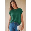 image:imageArachampCloz Womens Wool Blend Short Sleeve Oversized Sweater Work Casual Cap Sleeve Tops Summer 2026Teal