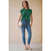 image:imageArachampCloz Womens Wool Blend Short Sleeve Oversized Sweater Work Casual Cap Sleeve Tops Summer 2026Teal
