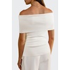 image:imageArachampCloz Womens Convertible Neckline OffShoulder Cowl Neck Slim Fit Tops 2025White