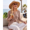 image:imageArachampCloz Womens Wool Blend Button Up Business Casual Cardigan Tops Outfits 2026Oatmeal Dusty Pink