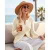 image:imageArachampCloz Womens Wool Blend Button Up Business Casual Cardigan Tops Outfits 2026White