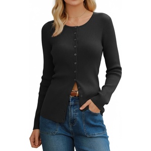 image:imageArachampCloz Womens Wool Blend Button Up Business Casual Cardigan Tops Outfits 2026Black