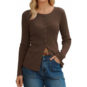 image:imageArachampCloz Womens Wool Blend Button Up Business Casual Cardigan Tops Outfits 2026Coffee