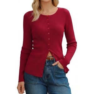 image:imageArachampCloz Womens Wool Blend Button Up Business Casual Cardigan Tops Outfits 2026Red