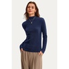 image:imageArachampCloz Womens 100 Merino Wool Slim Fit Mock Neck Sweaters Basic Fall  Luxury FabricampMachine Washable LightweightampEasy Care Natural Warmth Work Essential Business Casual Fall Winter 2026Navy Blue
