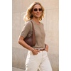 image:imageArachampCloz Womens Wool Blend Cropped Lightweight Short Sleeve Summer Business Casual Cardigan TopsAcamel