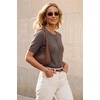 image:imageArachampCloz Womens Wool Blend Cropped Lightweight Short Sleeve Summer Business Casual Cardigan TopsAcoffee