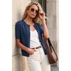 image:imageArachampCloz Womens Wool Blend Cropped Lightweight Short Sleeve Summer Business Casual Cardigan TopsAdark Blue