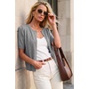 image:imageArachampCloz Womens Wool Blend Cropped Lightweight Short Sleeve Summer Business Casual Cardigan TopsAgrey