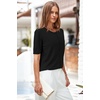 image:imageArachampCloz Womens Wool Blend Cropped Lightweight Short Sleeve Summer Business Casual Cardigan TopsBlack