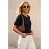 image:imageArachampCloz Womens Wool Blend Cropped Lightweight Short Sleeve Summer Business Casual Cardigan TopsBlack