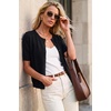 image:imageArachampCloz Womens Wool Blend Cropped Lightweight Short Sleeve Summer Business Casual Cardigan TopsBlack