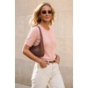 image:imageArachampCloz Womens Wool Blend Cropped Lightweight Short Sleeve Summer Business Casual Cardigan TopsBlush Pink