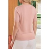 image:imageArachampCloz Womens Wool Blend Cropped Lightweight Short Sleeve Summer Business Casual Cardigan TopsBlush Pink