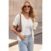 image:imageArachampCloz Womens Wool Blend Cropped Lightweight Short Sleeve Summer Business Casual Cardigan TopsOffwhite