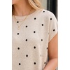 image:imageArachampCloz Womens Wool Blend Oversized Cap Sleeve Summer Casual Sweater  Short Sleeve Sweater Stretchy amp Lightweight Capsule Wardrobe Teacher Outfits Business Casual Tops Solo amp Layer OutfitsPolka Dotkhaki