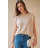 image:imageArachampCloz Womens Wool Blend Oversized Cap Sleeve Summer Casual Sweater  Short Sleeve Sweater Stretchy amp Lightweight Capsule Wardrobe Teacher Outfits Business Casual Tops Solo amp Layer OutfitsApricot