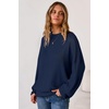 image:imageArachampCloz Womens Wool Blend Oversized Crewneck Fall Casual Sweater  Long Sleeve Antipilling WrinkleResistant Business Casual Work Top Teacher Outfits Fashion 2026Navy