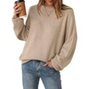 image:imageArachampCloz Womens Wool Blend Oversized Crewneck Fall Casual Sweater  Long Sleeve Antipilling WrinkleResistant Business Casual Work Top Teacher Outfits Fashion 2026Oatmeal