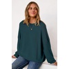 image:imageArachampCloz Womens Wool Blend Oversized Crewneck Fall Casual Sweater  Long Sleeve Antipilling WrinkleResistant Business Casual Work Top Teacher Outfits Fashion 2026Dark Green