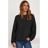 image:imageArachampCloz Womens Wool Blend Oversized Crewneck Fall Casual Sweater  Long Sleeve Antipilling WrinkleResistant Business Casual Work Top Teacher Outfits Fashion 2026Black