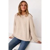 image:imageArachampCloz Womens Wool Blend Oversized Crewneck Fall Casual Sweater  Long Sleeve Antipilling WrinkleResistant Business Casual Work Top Teacher Outfits Fashion 2026Apricot