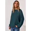 image:imageArachampCloz Womens Wool Blend Oversized Crewneck Fall Casual Sweater  Long Sleeve Antipilling WrinkleResistant Business Casual Work Top Teacher Outfits Fashion 2026Dark Green