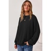 image:imageArachampCloz Womens Wool Blend Oversized Crewneck Fall Casual Sweater  Long Sleeve Antipilling WrinkleResistant Business Casual Work Top Teacher Outfits Fashion 2026Black