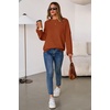 image:imageArachampCloz Womens Wool Blend Oversized Crewneck Fall Casual Sweater  Long Sleeve Antipilling WrinkleResistant Business Casual Work Top Teacher Outfits Fashion 2026Caramel