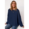 image:imageArachampCloz Womens Wool Blend Oversized Crewneck Fall Casual Sweater  Long Sleeve Antipilling WrinkleResistant Business Casual Work Top Teacher Outfits Fashion 2026Navy