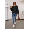 image:imageArachampCloz Womens Wool Blend Oversized Crewneck Fall Casual Sweater  Long Sleeve Antipilling WrinkleResistant Business Casual Work Top Teacher Outfits Fashion 2026Black