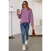 image:imageArachampCloz Womens Wool Blend Oversized Crewneck Fall Casual Sweater  Long Sleeve Antipilling WrinkleResistant Business Casual Work Top Teacher Outfits Fashion 2026Purple