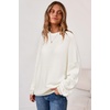 image:imageArachampCloz Womens Wool Blend Oversized Crewneck Fall Casual Sweater  Long Sleeve Antipilling WrinkleResistant Business Casual Work Top Teacher Outfits Fashion 2026Cream