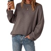 image:imageArachampCloz Womens Wool Blend Oversized Crewneck Fall Casual Sweater  Long Sleeve Antipilling WrinkleResistant Business Casual Work Top Teacher Outfits Fashion 2026Coffee