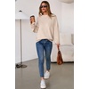 image:imageArachampCloz Womens Wool Blend Oversized Crewneck Fall Casual Sweater  Long Sleeve Antipilling WrinkleResistant Business Casual Work Top Teacher Outfits Fashion 2026Apricot