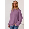 image:imageArachampCloz Womens Wool Blend Oversized Crewneck Fall Casual Sweater  Long Sleeve Antipilling WrinkleResistant Business Casual Work Top Teacher Outfits Fashion 2026Purple