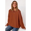 image:imageArachampCloz Womens Wool Blend Oversized Crewneck Fall Casual Sweater  Long Sleeve Antipilling WrinkleResistant Business Casual Work Top Teacher Outfits Fashion 2026Caramel