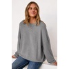 image:imageArachampCloz Womens Wool Blend Oversized Crewneck Fall Casual Sweater  Long Sleeve Antipilling WrinkleResistant Business Casual Work Top Teacher Outfits Fashion 2026Gray