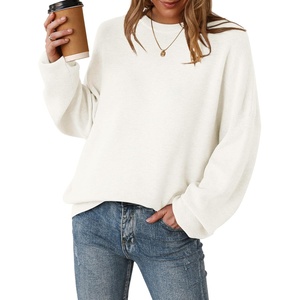 image:imageArachampCloz Womens Wool Blend Oversized Crewneck Fall Casual Sweater  Long Sleeve Antipilling WrinkleResistant Business Casual Work Top Teacher Outfits Fashion 2026Cream