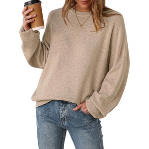 image:imageArachampCloz Womens Wool Blend Oversized Crewneck Fall Casual Sweater  Long Sleeve Antipilling WrinkleResistant Business Casual Work Top Teacher Outfits Fashion 2026Oatmeal