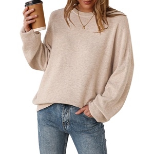 image:imageArachampCloz Womens Wool Blend Oversized Crewneck Fall Casual Sweater  Long Sleeve Antipilling WrinkleResistant Business Casual Work Top Teacher Outfits Fashion 2026Apricot