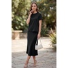 image:imageArachampCloz Womens Acetate Blend Satin Casual Blouse Crew Neck Loose Fit Ladies TopsBlack