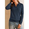 image:imageArachampCloz Womens Wool Blend Collared Polo Shirts Business Casual Sweater  Polo Shirts Women Stretchy amp Lightweight Cashmere Regular Fit Teacher Outfits Business Casual Tops Capsule WardrobeDark Blue